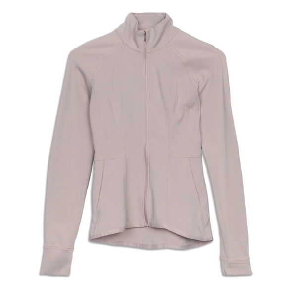 Lululemon Athletica Profile Smokey Blush High Neck Thumb Hole Full Zip Jacket 8